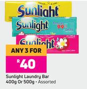 Sunlight Laundry Bar (Assorted)-For Any 3 x 400g Or 500g