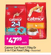 Catmor Cat Food 1.75Kg Or 2 In 1 Cat Food 1.5Kg (Assorted)-Each