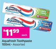 Aquafresh Toothpaste (Assorted)-100ml Each