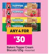 Bakers Topper Cream Biscuits (Assorted)-For Any 4 x 125g