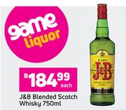 J&B Blended Scotch Whisky-750ml Each