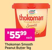 Thokoman Smooth Peanut Butter-1Kg Each