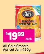 All Gold Smooth Apricot Jam-450g Each