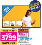 Telefunken 42" FHD LED TV TLEDD-42FHD/A