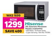 Hisense 28L Electronic Microwave Metallic H28MOMME