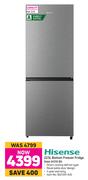 Hisense 223L Bottom Freezer Fridge Inox H310 BI