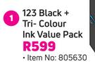 HP 123 Black + Tri Colour Ink Value Pack