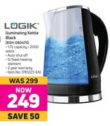 Logik Illuminating Kettle Black RSH-080470