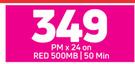Huawei Y5 Lite 4G Smartphone-On Red 500MB / 50 Min