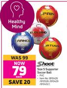 Shoot Size 5 Supporter Soccer Ball (PVC)-Each