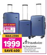 Travelwize 3pc Navy Cyclone-Per Set