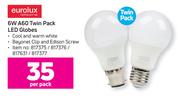 Eurolux 6W A60 Twin Pack LED Globes-Per Pack