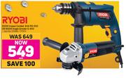 Ryobi 650W Impact Corded Drill PD-650 Or 850W Angle Grinder G-850-Each