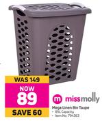 Miss Molly Mega Linen Bin (Taupe)