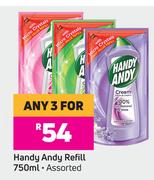 Handy Andy Refill (Assorted)-For Any 3 x 750ml