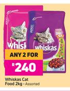 Whiskas Cat Food (Assorted)-For Any 2 x 2Kg