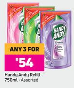 Handy Andy Refill (Assorted)-For Any 3 x 750ml