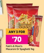 Fatti's & Moni's Macaroni Or Spaghetti-For Any 3 x 1Kg