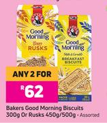 Bakers Good Morning Biscuits 300g Or Rusks 450g/500g (Assorted)-For Any 2