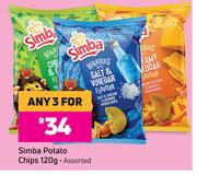 Simba Potato Chips (Assorted)-For Any 3 x 120g