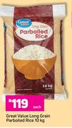 Great Value Long Grain Parboiled Rice-10kg Each