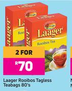 Laager Rooibos Tagless Teabags-2 x 80's Packs