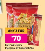 Fatti's & Moni's Macaroni Or Spaghetti-For Any 3 x 1kg
