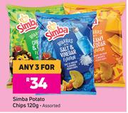 Simba Potato Chips Assorted-For Any 3 x 120g