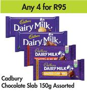 Cadbury Chocolate Slab 150g Assorted-For Any 4