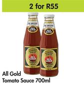 All Gold Tomato Sauce-For 2 x 700ml