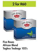 Five Roses African Blend Tagless Teabags-For 2 x 102's