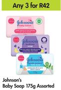 Johnson's Baby Soap (Assorted)-For Any 3 x 175g