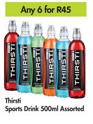 Thirsti Sports Drink Assorted-For Any 6 x 500ml