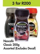 Nescafe Classic Assorted (Excludes Decaf)-For 3 x 200g