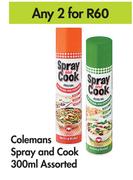 Colemans Spray & Cook (Assorted)-For Any 2 x 300ml