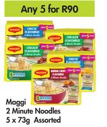 Maggi 2 Minute Noodles (Assorted)-For Any 5 x 73g