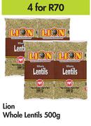 Lion Whole Lentils-For 4 x 500g
