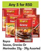 Royco Sauces, Gravies Or Marinades (Assorted)-For Any 5 x 32g-39g