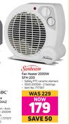 Sunbeam Fan Heater 2000W SFH-200
