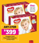 Huggies Gold Disposable Nappies Jumbo Pack-For Any 2