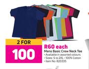 Mens Basic Crew Neck Tee-Each