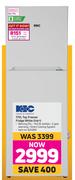 KIC 170L Top Freezer Fridge (White) 518/1