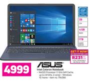 Asus Intel Celeron Notebook