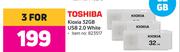 Toshiba Kioxia 32GB USB 2.0 White-For 3