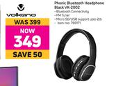 Volkano Phonic Bluetooth Headphone Black VK-2002