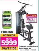 Trojan Elite Home Gym + Nutritech Gorilla Gainer 1Kg-For Both