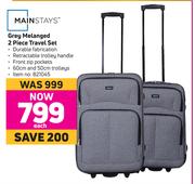 Mainstays Grey Melanged 2 Piece Travel Set