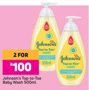 Johnson's Top To Toe Baby Wash-For 2 x 500ml