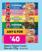 Bakers Topper Cream Biscuits (Assorted)-For Any 6 x 125g