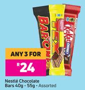 Nestle Chocolate Bars (Assorted)-For Any 3 x 40g/55g 